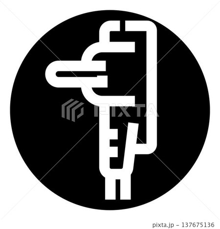 Caliper measurement tool icon for precision engineering 137675136