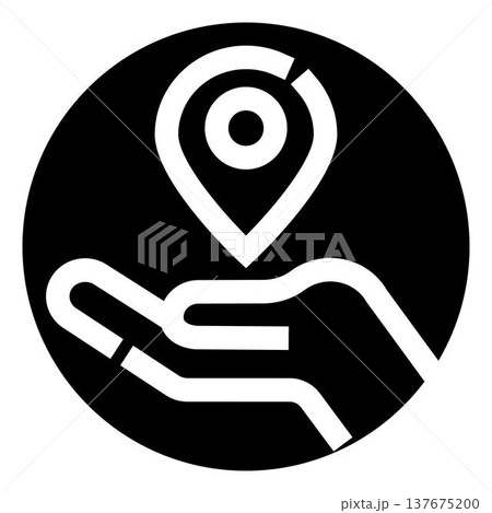 Hand holding location pin delivering destination concept Hand holding location pin delivering destination concept 137675200