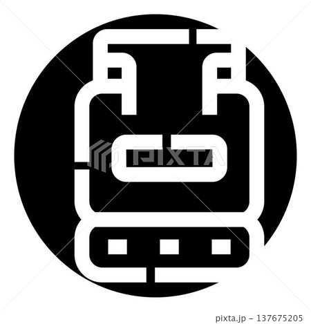 Industrial robot arm automation technology icon process Industrial robot arm automation technology icon process 137675205