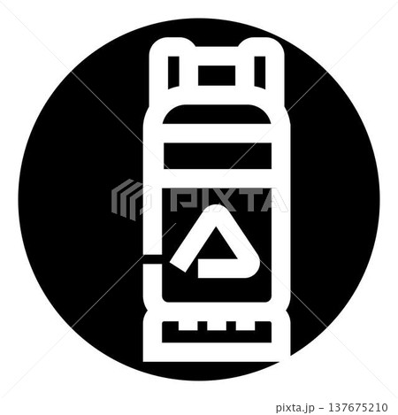 Gas cylinder storing fuel and energy icon 137675210