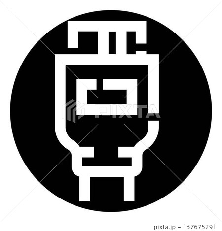 Abstract symbol black circle on white background 137675291