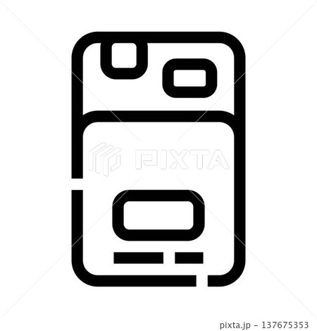 Smartphone device outline icon for mobile technology 137675353