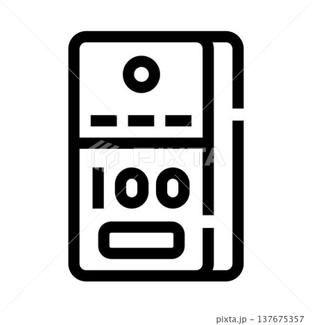 Stack of banknotes line icon representing finance and wealth Stack of banknotes line icon representing finance and wealth 137675357