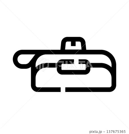 Travel bag luggage icon line art design 137675365