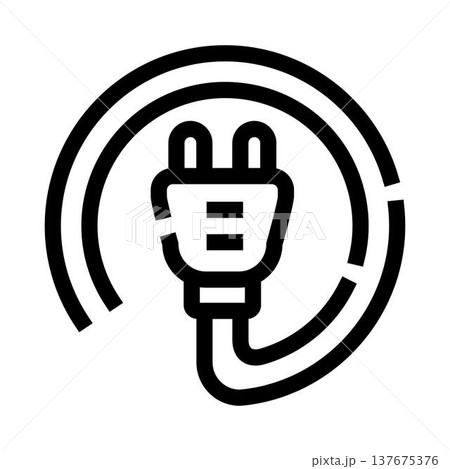 Electric plug symbol indicating energy and power connection Electric plug symbol indicating energy and power connection 137675376