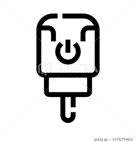 Power plug connecting to an electrical device icon 137675403