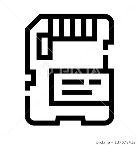 Memory card icon symbolizing data storage and technology Memory card icon symbolizing data storage and technology 137675418