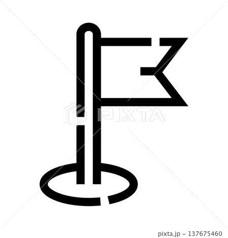 Flag icon marking a finish line destination goal 137675460