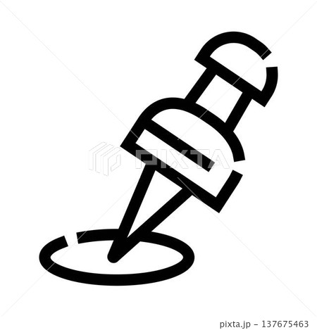 Pushpin icon marking a location or destination 137675463
