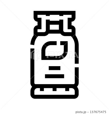 Lpg gas cylinder bottle line art icon Lpg gas cylinder bottle line art icon 137675475