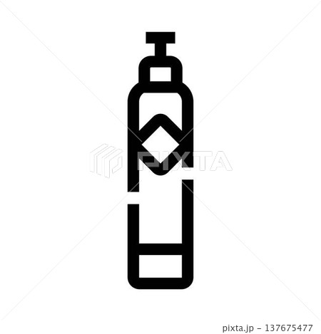 Oxygen gas cylinder tank for medical use 137675477
