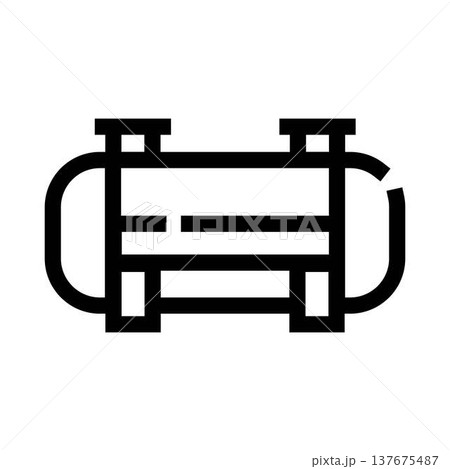 Industrial gas oil storage pressure container icon Industrial gas oil storage pressure container icon 137675487
