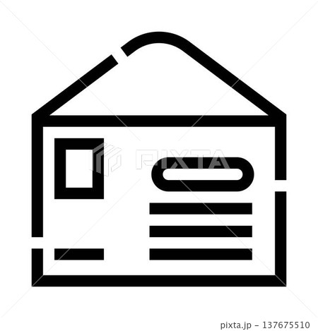 Envelope icon with mail and communication symbol Envelope icon with mail and communication symbol 137675510