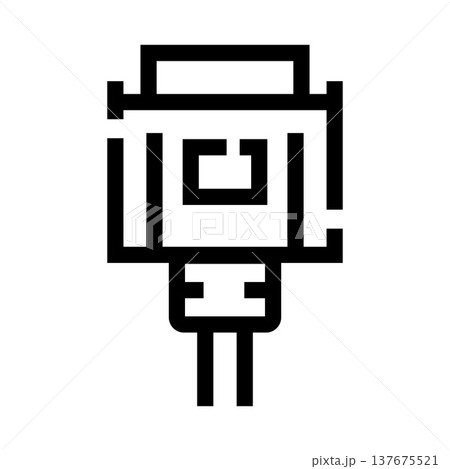 Vga connector plug cable port icon element Vga connector plug cable port icon element 137675521