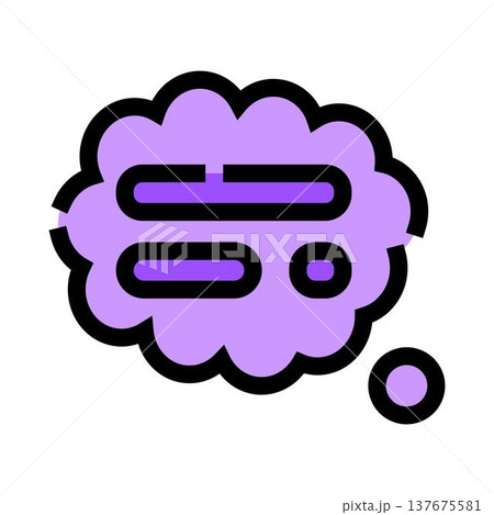 Purple thought bubble with text ideas Purple thought bubble with text ideas 137675581