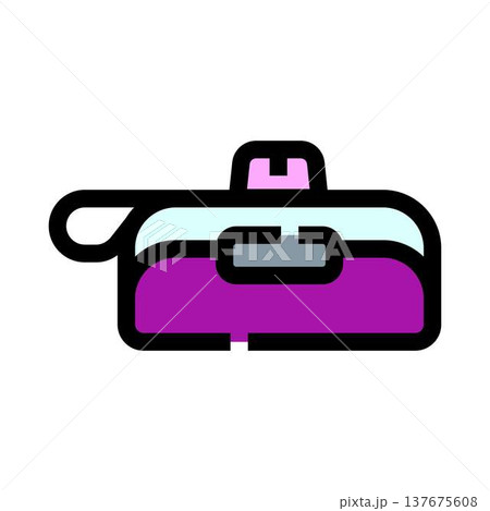 Purple and blue pencil case school accessory Purple and blue pencil case school accessory 137675608