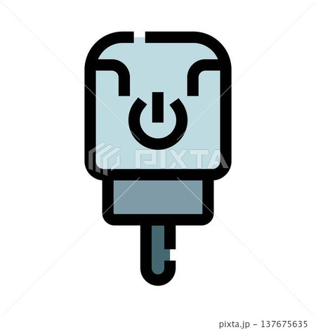 Power adapter charging an electronic device icon 137675635
