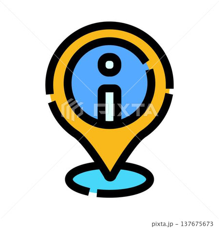 Information marker indicating location assistance and guidance Information marker indicating location assistance and guidance 137675673