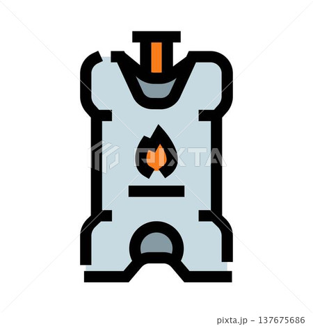 Portable gas cylinder containing fuel for heating or cooking 137675686