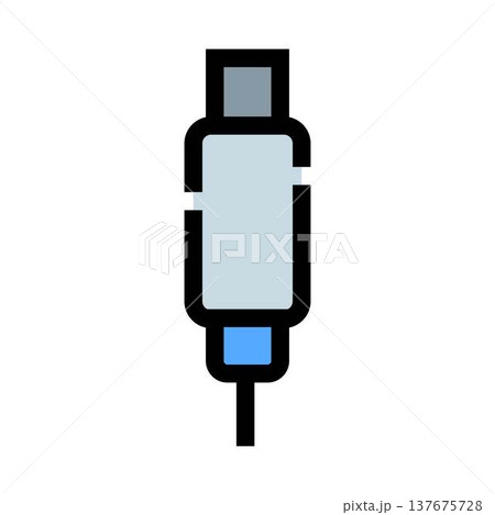 Digital usb cable connector for electronic data transfer 137675728