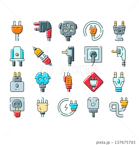 Electrical plug and power outlet connector types 137675783