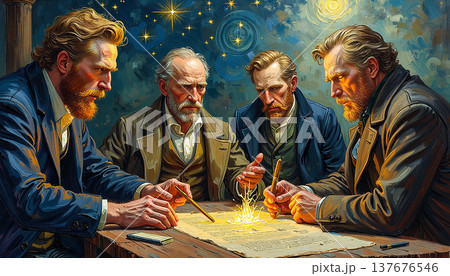 Founding fathers signing declaration of independence on parchment Founding fathers signing declaration of independence on parchment 137676546