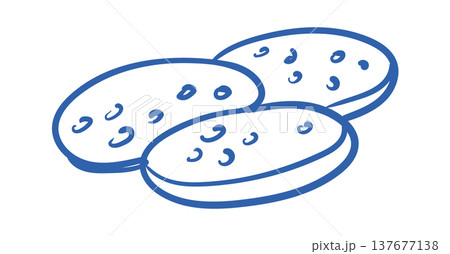 Potato Slices Hand Drawn Sketch 137677138