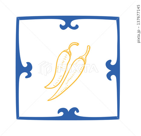 Chili Pepper Duo Inline Engrave Chili Pepper Duo Inline Engrave 137677145