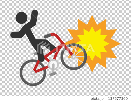 ぶつかる自転車 137677360