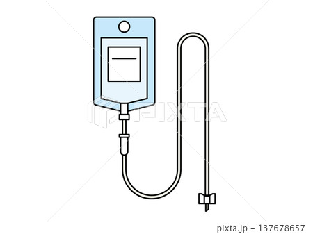 シンプルな点滴バッグ 137678657