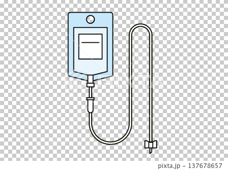 シンプルな点滴バッグ 137678657