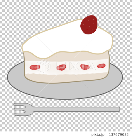 ショートケーキのイラスト 137679083