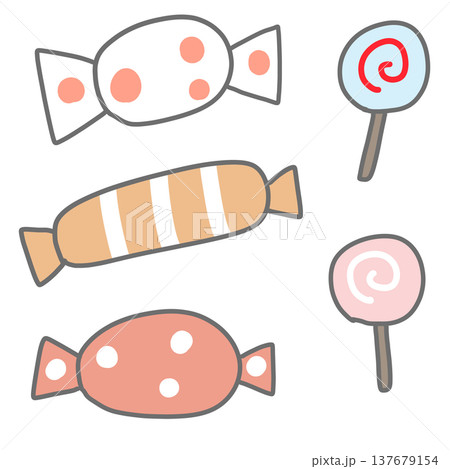 キャンディのイラストセット 137679154