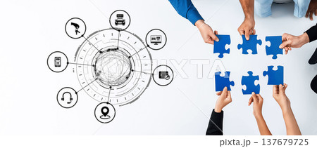 Online car rental service with digital booking and vehicle sharing icons Entice 137679725