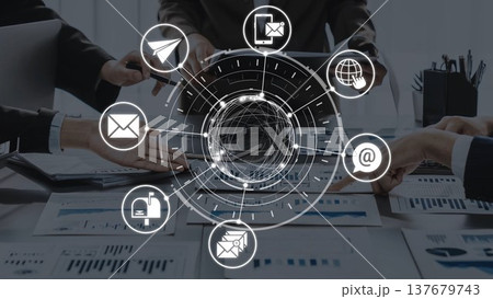 Email communication and digital messaging system Funnel 137679743