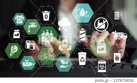 3R reuse reduce recycle concept for sustainability Funnel 137679858