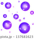 美しい紫色のシャボン玉 137681623