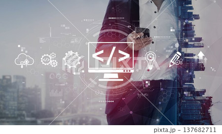 Web Development Digital Coding Interface Muxer 137682711
