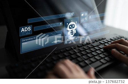 AI agents dashboard for advertising automation and generative content workflow. Corpus 137682732