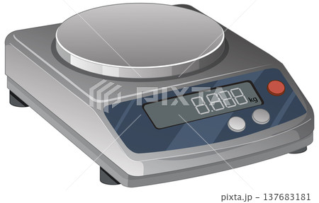 Digital Laboratory Scale Vector Illustration for Scientific Measurement 137683181