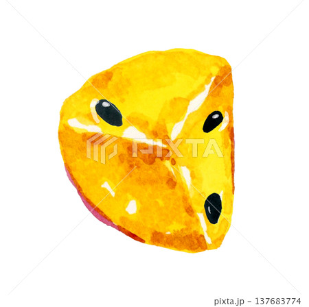 大学芋（単品）　手描き水彩イラスト素材 137683774