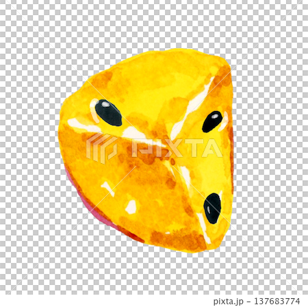 大学芋（単品）　手描き水彩イラスト素材 137683774