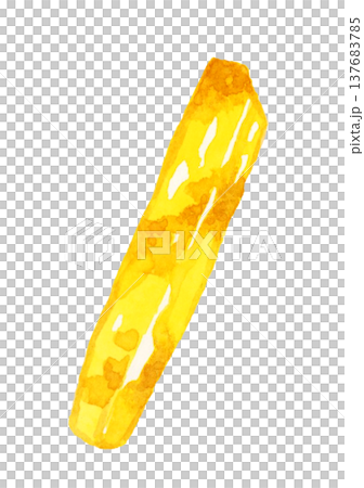 スティック状の大学芋（単品）　手描き水彩イラスト素材 137683785