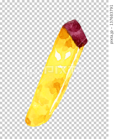 スティック状の大学芋（単品）　手描き水彩イラスト素材 137683791