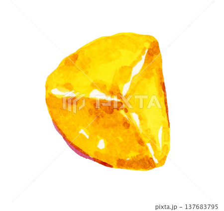 大学芋（単品）　手描き水彩イラスト素材 137683795