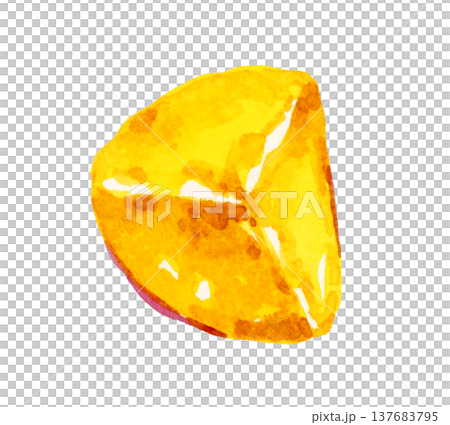 大学芋（単品）　手描き水彩イラスト素材 137683795