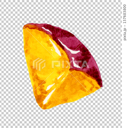 Candied sweet potato (single serving) - Hand-drawn watercolor illustration material Candied sweet potato (single serving) - Hand-drawn watercolor illustration material 137683800