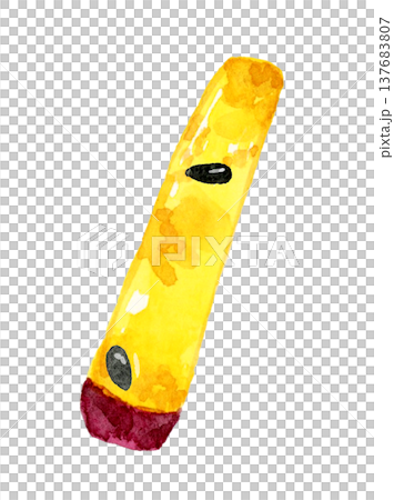 スティック状の大学芋（単品）　手描き水彩イラスト素材 137683807