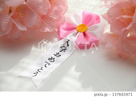 桜の花と入学式イメージ 桜の花と入学式イメージ 137683971