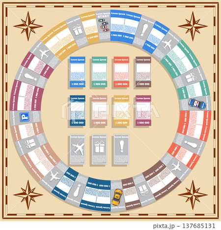 Board game. Vector design for app game user interface. 137685131
